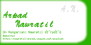 arpad nawratil business card